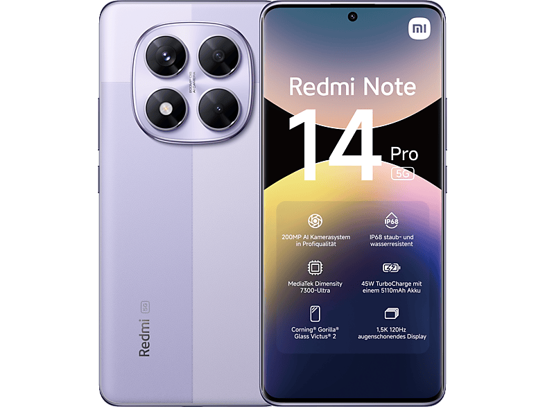 XIAOMI Redmi Note 14 Pro 5G 256 GB Lavender Purple Dual SIM