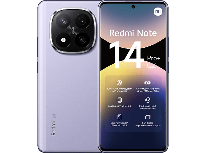 XIAOMI Redmi Note 14 Pro+ 5G 512 GB Lavender Purple Dual SIM