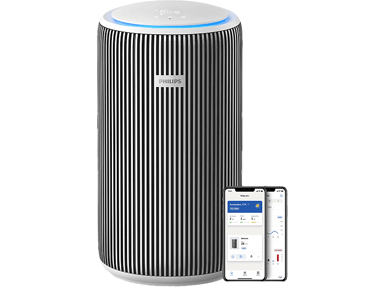 PHILIPS AC3220/10 Luftreiniger Silber/Arktisweiss (36 W, Raumgröße: 135 m², HEPA, Aktivkohle)