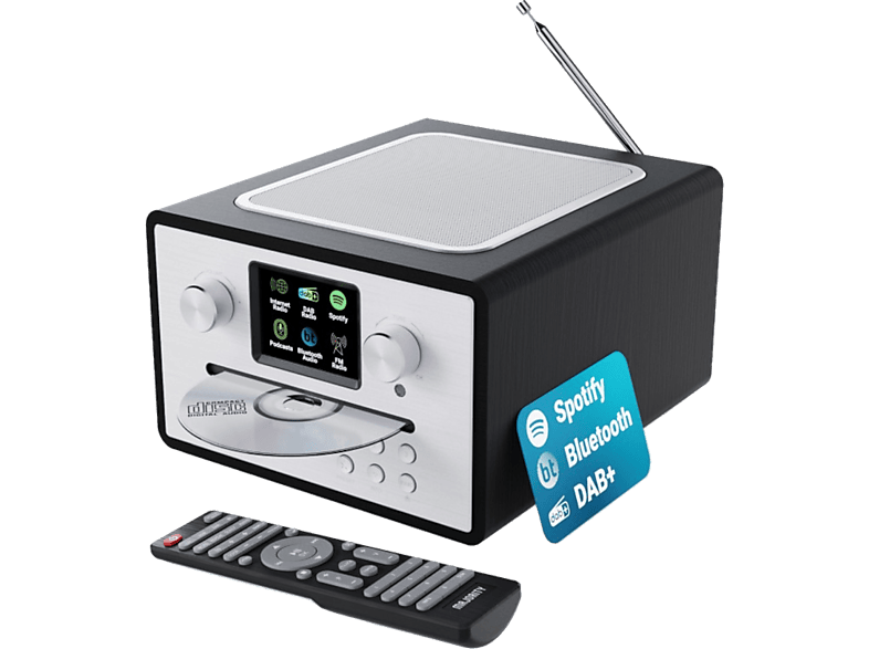 MAJORITY Homerton 2 Internetradio-Musiksystem, Digital, DAB+, DAB, FM, Internet radio, Bluetooth, Black