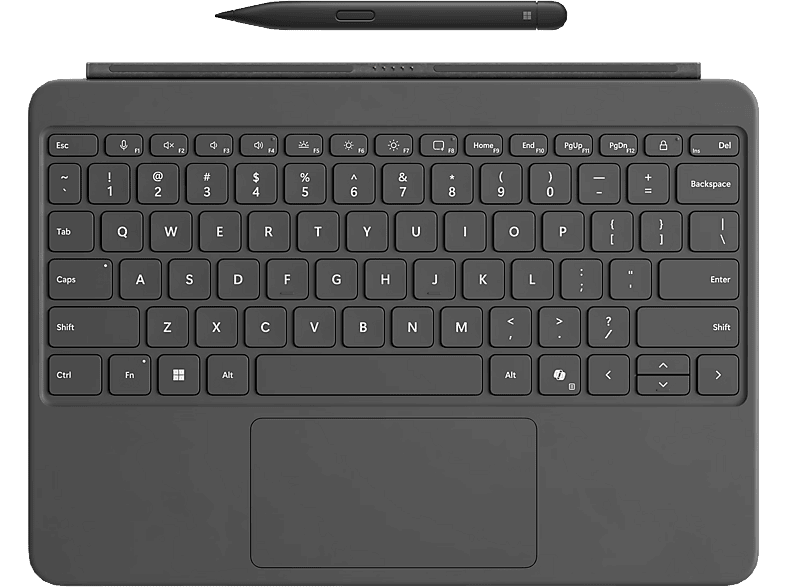 MICROSOFT Surface Pro 12'' Keyboard mit Slim Pen Stift, Tastatur Anthrazit, kompatibel (1. Edition)