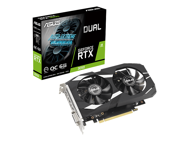 ASUS Dual GeForce RTX 3050 OC Edition 6GB GDDR6 (NVIDIA, Grafikkarte)