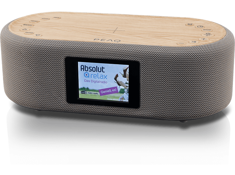 PEAQ PCR 120BT-W-2 DAB+ Funkwecker-Radio, DAB+, FM, Bluetooth, Light grey