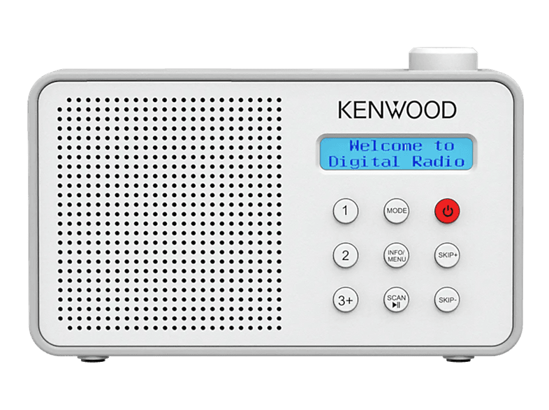 KENWOOD CR-M25DAB Tragbares DAB+ Radio mit ASA-Warnfunktion, Digital, DAB+, DAB, FM, Bluetooth, Weiss