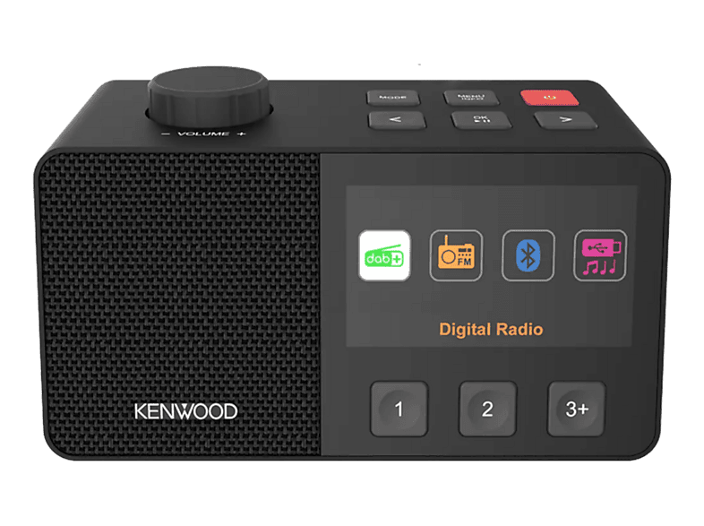 KENWOOD CR-M70DAB Senioren-Radio, Digital, DAB+, DAB, FM, Bluetooth, Schwarz