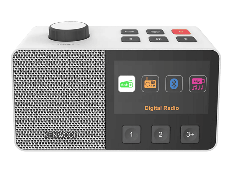 KENWOOD CR-M70DAB Senioren-Radio, Digital, DAB+, DAB, FM, Bluetooth, Weiss