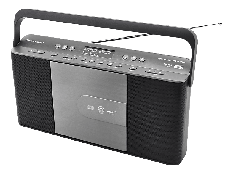 SOUNDMASTER RCD1870SW DAB-Radio mit CD, Grau/Schwarz