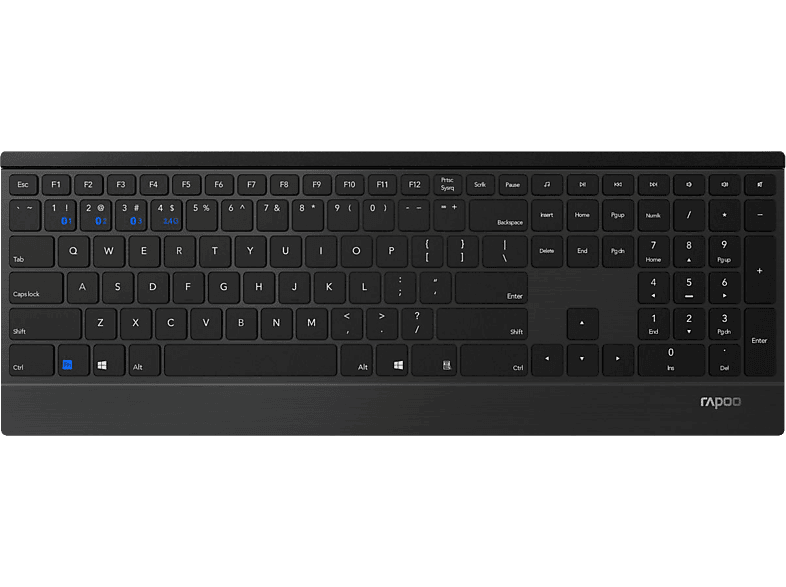 RAPOO 9500M, Tastatur & Maus, Kabellos, Schwarz