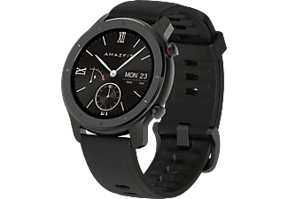 XIAOMI Amazfit GTR (42 mm) - Smartwatch (Breite: 20 mm, Silikon, Schwarz)