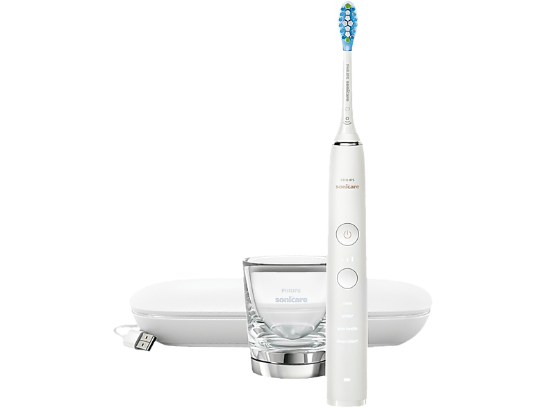 PHILIPS SONICARE DiamondClean 9000 HX9911/27 - Elektrische Schallzahnbürste (Weiss)