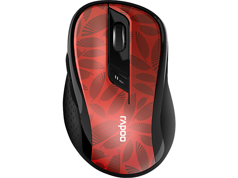 RAPOO M500 Silent - Maus (Rot/Schwarz)