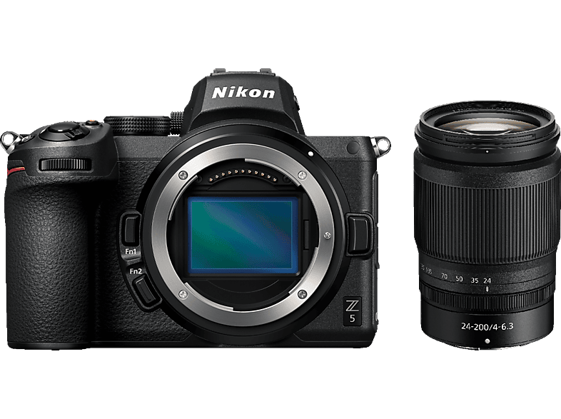 NIKON Z 5 Body + NIKKOR 24-200mm f/4-6.3 VR - Systemkamera Schwarz