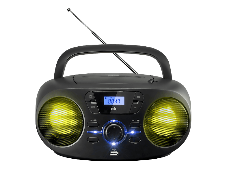 OK ORC 333-B - Tragbares Stereo Radio (FM, AM, Schwarz)