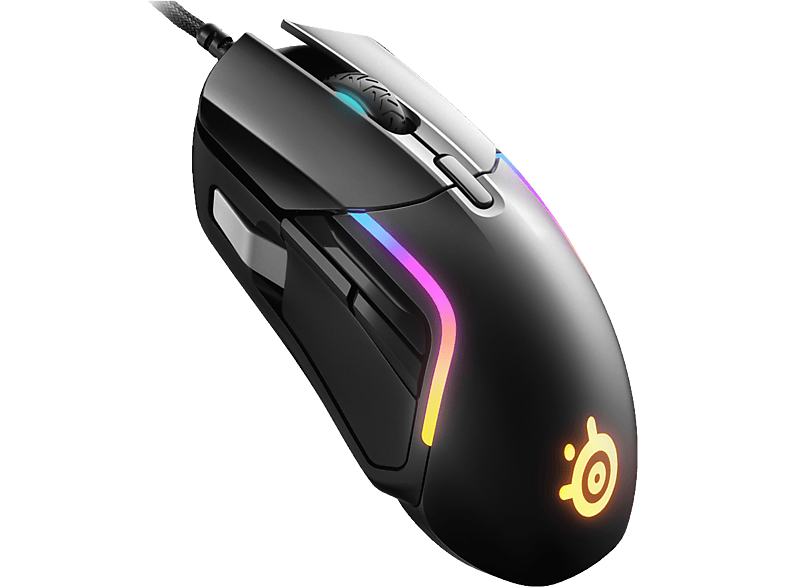 STEELSERIES Rival 5 - Gaming-Maus, Kabelgebunden, Optisch mit Leuchtdioden, Schwarz
