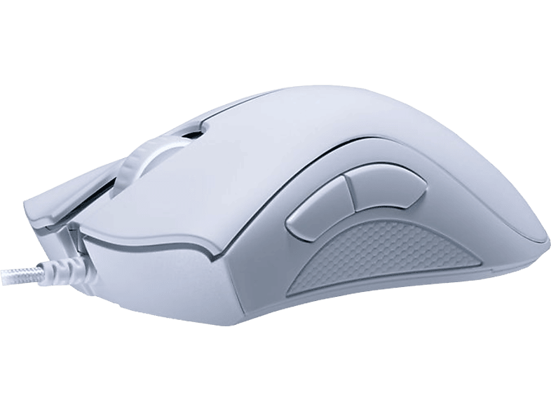 RAZER DeathAdder Essential - Gaming Maus, Kabelgebunden, Optisch mit Laserdioden, 6400 dpi, Weiss