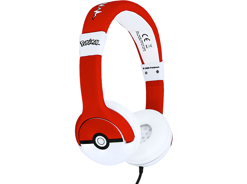 OTL TECHNOLOGIES Pokémon Pokéball Kids - Kopfhörer (On-ear, Rot/Weiss)