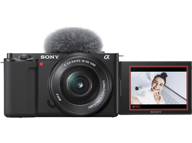 SONY Alpha ZV-E10L APS-C spiegellose Kamera mit Wechselobjektiv und 16-50 mm f/3.5-5.6 Power Zoom Kit-Objektiv (Schwenkbarer Bildschirm, 4K Video, Real-Time Augen Autofokus)