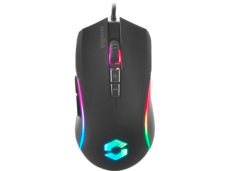 SPEEDLINK Zavos - Gaming Maus, kabelgebunden, 3.200dpi (real), 6.400dpi (interpoliert), Gummi Schwarz