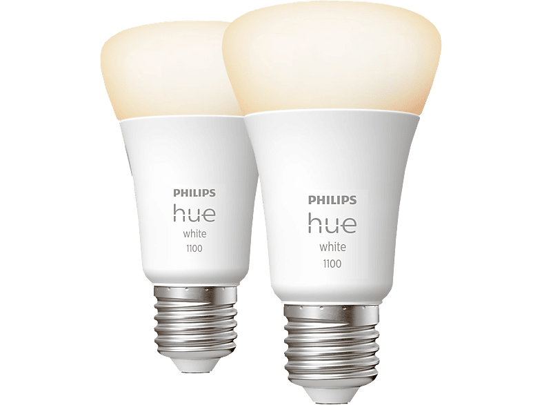 PHILIPS HUE White Doppelpack E27 - LED Lampe (Weiss)