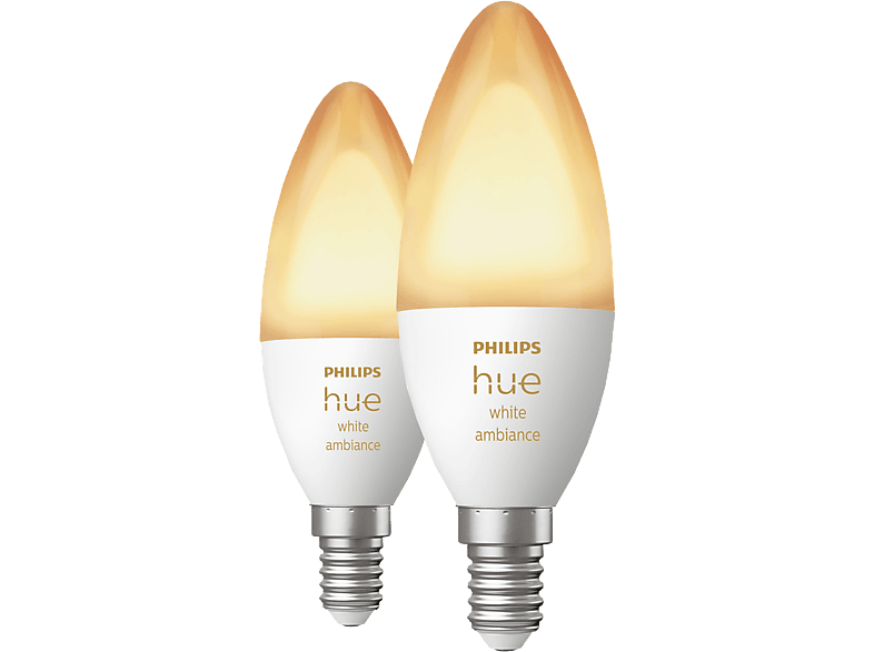 PHILIPS HUE White Ambiance Doppelpack E14 - LED Lampe (Weiss)