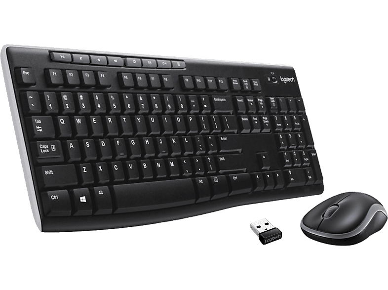LOGITECH MK270 WLESS DESKTOP, Tastatur & Maus, Funk, Schwarz