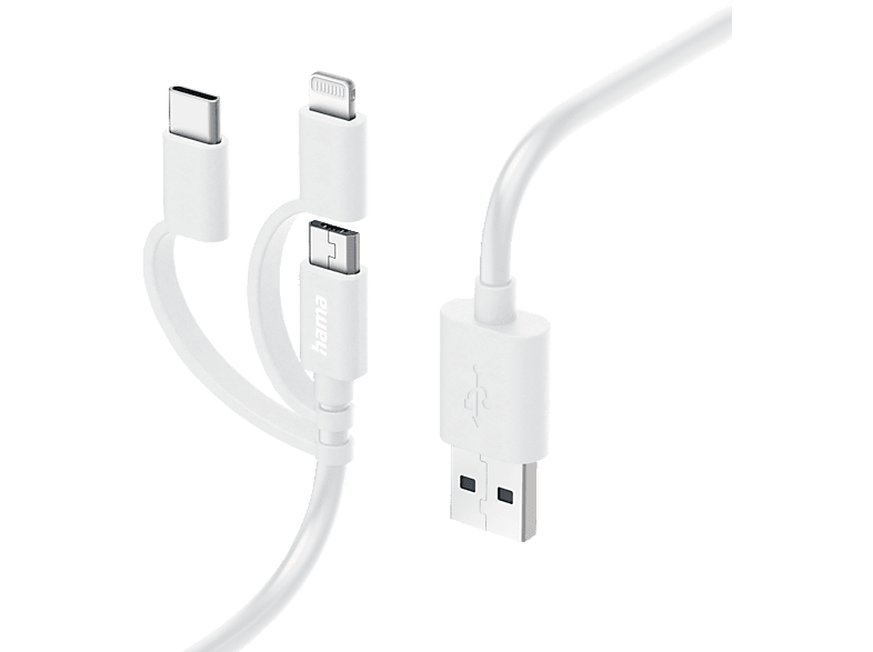 HAMA 00201535 - 3in1 Multi-Ladekabel (Weiss)