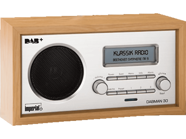 IMPERIAL Dabman 30 - Retro Radio (DAB+, Silber/Holz)
