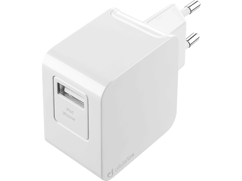 CELLULAR LINE ACHUSBMFIIPH2AW - Ladegerät + Ladekabel (Weiss)