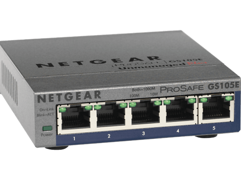 NETGEAR GS105E 5-PORT GB+ SWITCH - Desktop-Switch (Grau)