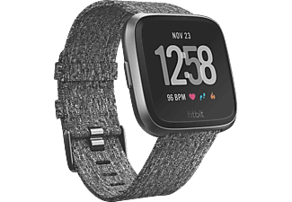 FITBIT versa - Smartwatch (S-L, Charcoal Woven)