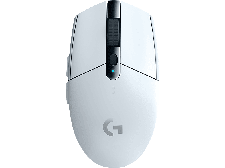 LOGITECH G305 - Gaming Maus, Kabellos, Optisch mit Leuchtdioden, 12000 dpi, Weiss