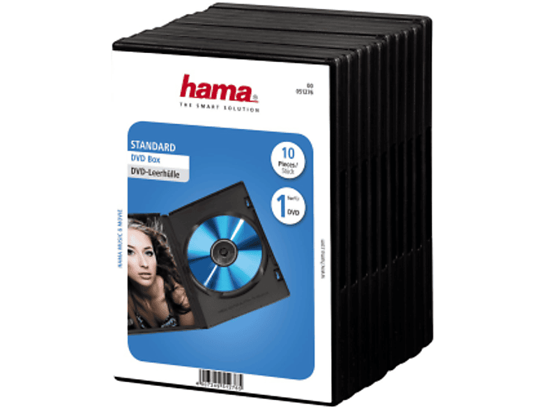 HAMA 51276 DVD BOX STD BLACK - DVD-Leerhülle (Schwarz)