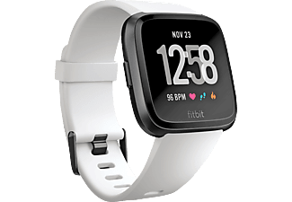 FITBIT Versa - Smartwatch (S/L, Kunststoff, Schwarz/Weiss)