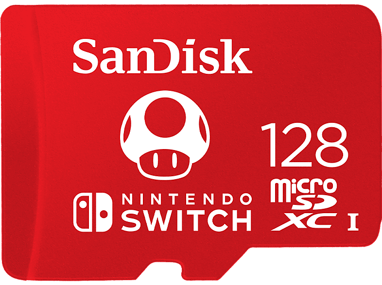 SANDISK Nintendo Switch - MIC-SDX Extreme 128GB Speicherkarte (Rot)
