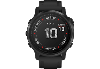 GARMIN fēnix 6S Pro - GPS-Multisport-Smartwatch (Breite: 20 mm, Silikon, Schwarz)