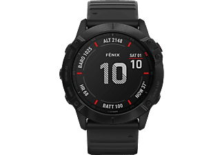 GARMIN fēnix 6X Pro - GPS-Multisport-Smartwatch (Breite: 26 mm, Silikon, Schwarz)