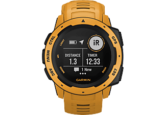 GARMIN Instinct - GPS-Smartwatch (Breite: 22 mm, Silikon, Gelb/Schwarz)