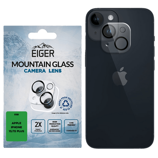 Eiger iPhone 15/15 Plus Kamera-Schutzglas