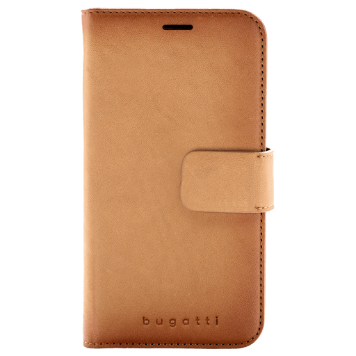 Bugatti iPhone 12 Pro Max Handyhülle Leder Cognac