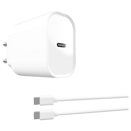 itStyle Ladegerät 220V USB C auf USB C 18W separates Kabel Weiss
