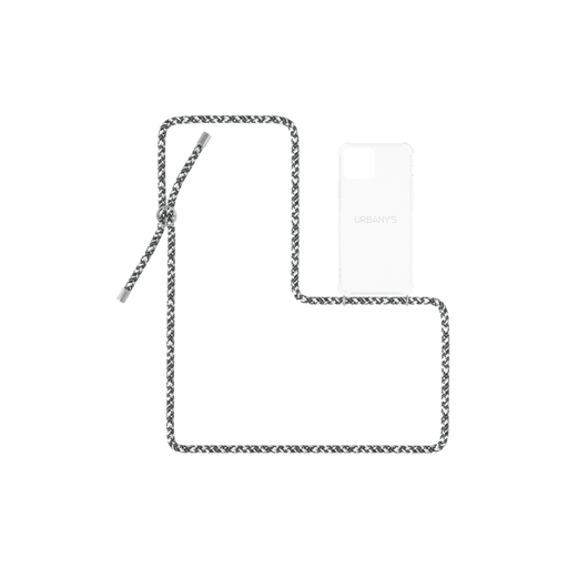 Urbany's Urbany's Necklace Case iPhone 12 / 12 Pro Flashy Silver Tran