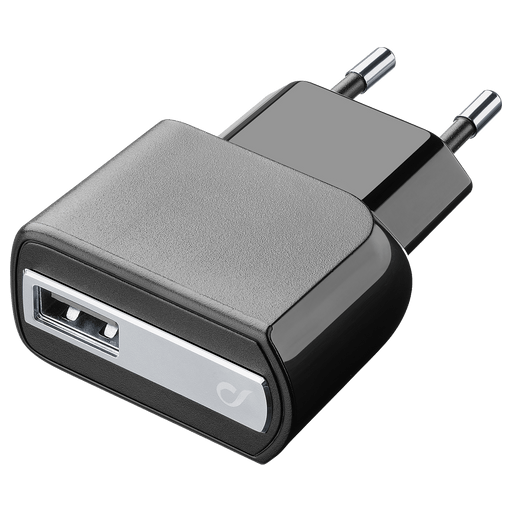 cellularline Handy Ladegerät 220V USB 2,4A Schwarz ohne Kabel Schwarz