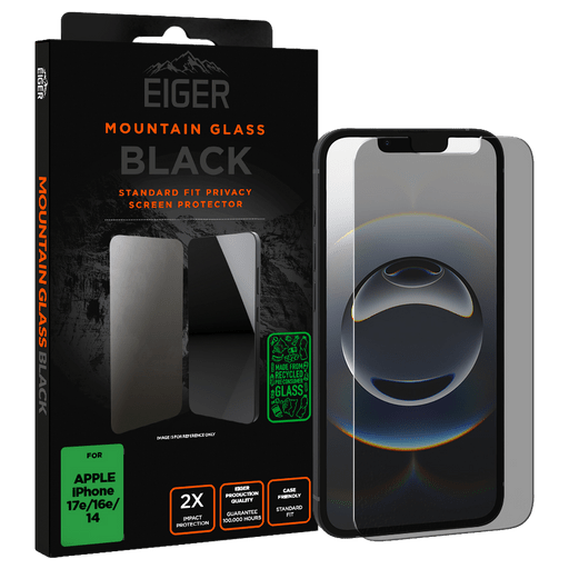 Eiger iPhone 17e/16e/13/13 Pro/14 Display-Schutzglas Privacy