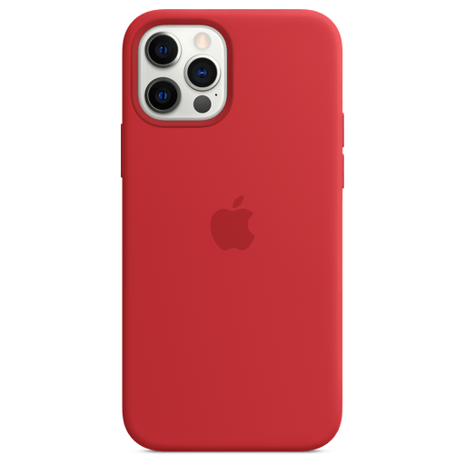 Apple iPhone 12/12 Pro Handyhülle Silikon mit MagSafe Rot