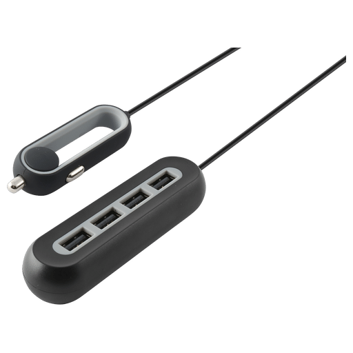 itStyle Handy Ladegerät 12V 4x Micro USB 9.6A ganzes Kabel 1.5m Schwarz