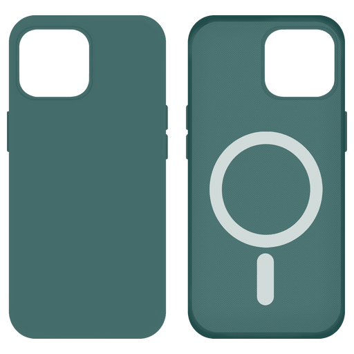 itStyle Premium iPhone 13 Pro Premium Handyhülle mit MagSafe Silikon Dunkelgrün