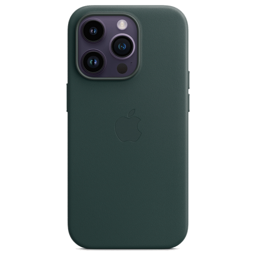 Apple iPhone 14 Pro Handyhülle Leder mit MagSafe Grün