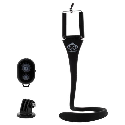 Monkeystick Flexibler Selfie Stick mit bluetooth clicker Schwarz