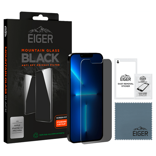 Eiger iPhone 14 Plus/13 Pro Max Display-Schutzfolie 2.5D Glas Privacy