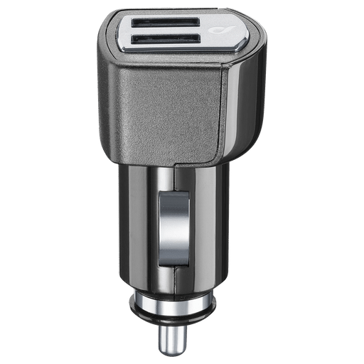 cellularline Handy Ladegerät 12V 2x Micro USB fast charging Schwarz ohne Kabel Schwarz